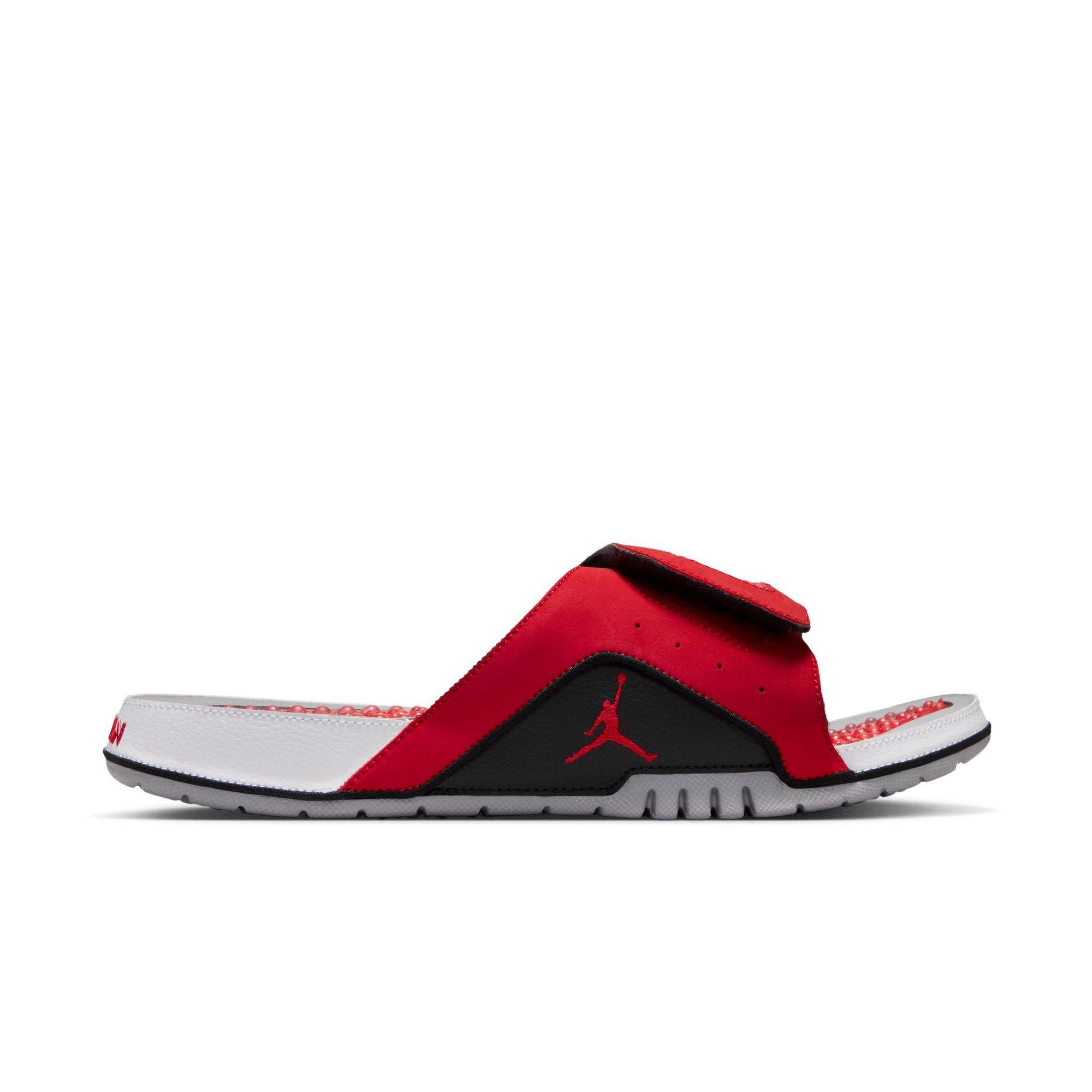 Jordan Hydro 4 Retro "Fire Red/White/Cement Grey" Men's Slide - RED/WHITE/BLACK